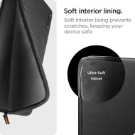 Калъф за 13-14 инчов лаптоп от Spigen Basic Pouch - Черен