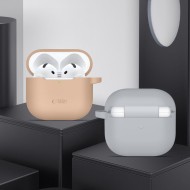 Силиконов калъф за слушалки Apple AirPods 4 от Tech-Protect Silicone Hook - Crayon Grey