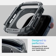 Удароустойчив кейс за Apple Watch 10 (46mm) от Spigen Rugged Armor - Dark Grey