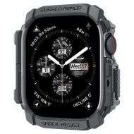 Удароустойчив кейс за Apple Watch 10 (46mm) от Spigen Rugged Armor - Dark Grey