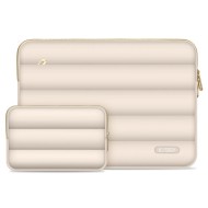 Калъф тип джоб за лаптоп 13"-14" инча от Tech-Protect Puffy - Sand