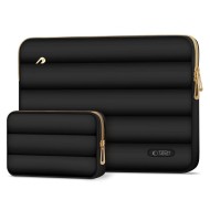 Калъф тип джоб за лаптоп 15"-16" инча от Tech-Protect Puffy - Черен