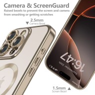 Твърд кейс с MagSafe и протектор за камерата на iPhone 16 Pro Max от Tech-Protect MagFlex - Shiny Desert