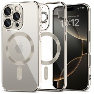 Твърд кейс с MagSafe и протектор за камерата на iPhone 16 Pro Max от Tech-Protect MagFlex - Shiny Titanium