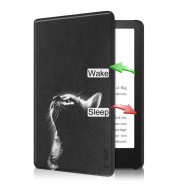 Кожен тефтер за Kindle 11 (2022) / 12 (2024) от Tech-Protect Smartcase - Черена котка