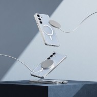 Удароустойчив твърд кейс с MagSafe за Samsung Galaxy S24 FE от Ringke Fusion Magnetic - Прозрачен
