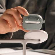Силиконов калъф с MagSafe за слушалки Apple AirPods 4 от Ringke Onyx Magnetic - Черен
