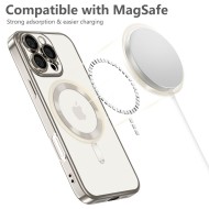 Твърд кейс с MagSafe и протектор за камерата на iPhone 16 Pro от Tech-Protect MagFlex - Shiny Titanium