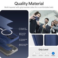 Кожен кейс с MagSafe за iPhone 16 Pro Max от Spigen Cyrill Kajuk Mag - Navy
