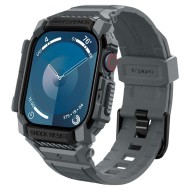 Удароустойчив кейс с каишка за Apple Watch 10 (46mm) от Spigen Rugged Armor Pro - Тъмносив