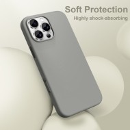 Твърд силиконов кейс с MagSafe за iPhone 16 Pro от Tech-Protect Silicone - Сив Мат