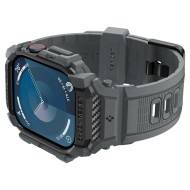 Удароустойчив кейс с каишка за Apple Watch 10 (46mm) от Spigen Rugged Armor Pro - Тъмносив