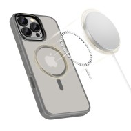 Кейс с MagSafe за iPhone 16 Pro от Tech-Protect MagEdge - Titanium / Gunmetal 