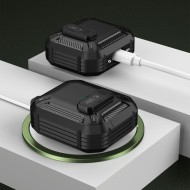 Удароустойчив кейс за Apple AirPods 4 от Tech Protect Carbonox - Черен
