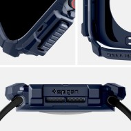 Удароустойчив кейс за Apple Watch 10 (46mm) от Spigen Rugged Armor - Navy Blue