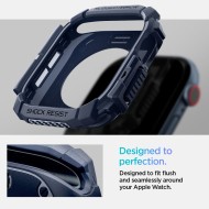 Удароустойчив кейс за Apple Watch 10 (46mm) от Spigen Rugged Armor - Navy Blue