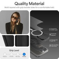 Кожен кейс с ремък и MagSafe за iPhone за 16 Pro от Spigen Cyrill Kajuk Classic Charm - Black
