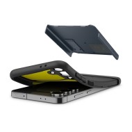 Твърд кейс със стойка за Samsung Galaxy S24 FE от Spigen Slim Armor CS - Metal Slate
