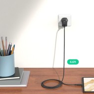 Универсално зарядно устройство с PD 3.0 и PPS 65W от Spigen Arcstation Pro GaN-651 + USB-C кабел - Черен