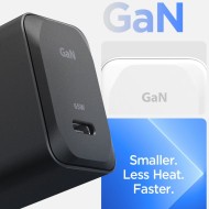 Универсално зарядно устройство с PD 3.0 и PPS 65W от Spigen Arcstation Pro GaN-651 + USB-C кабел - Черен