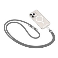 Универсален ремък 75 см за смартфон от Tech-Protect C7S Rope Crossbody – Crayon Grey / Silver  