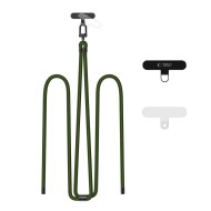 Универсален ремък 75 см за смартфон от Tech-Protect C7S Rope Crossbody – Hunter Green / Black 
