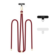 Универсален ремък 75 см за смартфон от Tech-Protect C7S Rope Crossbody – Mulberry / Gold 