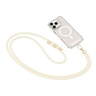 Универсален ремък 75 см за смартфон от Tech-Protect C7S Rope Crossbody – Бежов / Златист 