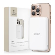 Външна батерия с 10 000mAh и MagSafe от Tech-Protect PB24 LifeMag QI2 15W - Бял