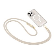 Универсален ремък 75 см за смартфон от Tech-Protect C7S Rope Crossbody – Taupe / Gold 