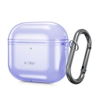 Силиконов калъф с карабинер за слушалки Apple AirPods 4 от Tech-Protect FlexAir - Виолетов 