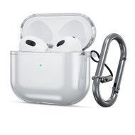 Силиконов калъф с карабинер за слушалки Apple AirPods 3 от Tech-Protect FlexAir - Прозрачен