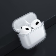 Силиконов калъф с карабинер за слушалки Apple AirPods 3 от Tech-Protect FlexAir - Прозрачен