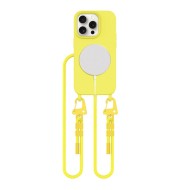 Кейс с ремък и MagSafe за iPhone 14 Pro  от Tech-Protect Magnecklace - Canary Yellow