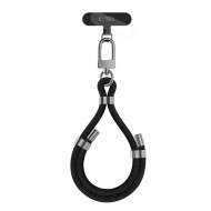 Универсален ремък за китка от Tech-Protect C4S Rope Wrist Сtrap - Черен / Сребрист