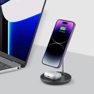 Магнитна безжична станция 15W с MagSafe от Tech Protect QI-A39 - Черна
