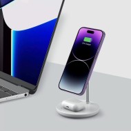 Магнитна безжична станция 15W с MagSafe от Tech Protect QI-A39 - Бяло
