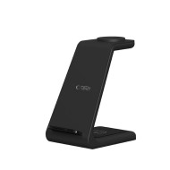 Безжична станция за зареждане 3 в 1 за iPhone, AirPods и Apple Watch от Tech-Protect QI15W-A36 - Черен