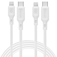 2 броя кабели за зареждане MFI Lightning 100 см. от Spigen Durasync - Бял