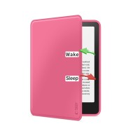 Кожен тефтер за Kindle Paperwhite VI / 6 / Colorsoft / Signiture Edition от Tech-Protect Smartcase - Razpberry Pink