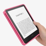 Кожен тефтер за Kindle Paperwhite VI / 6 / Colorsoft / Signiture Edition от Tech-Protect Smartcase - Razpberry Pink
