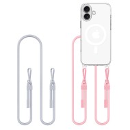 Кейс с ремък и MagSafe за iPhone 16 от Tech-Protect FlexAir Chain - Прозрачен