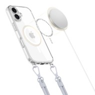 Кейс с ремък и MagSafe за iPhone 16 от Tech-Protect FlexAir Chain - Прозрачен