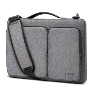 Удароустойчива чанта за лаптоп 15-16 инча с 4 джоба отTech-Protect Defender Bag - Crayon Grey