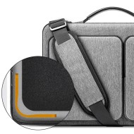 Удароустойчива чанта за лаптоп 15-16 инча с 4 джоба отTech-Protect Defender Bag - Crayon Grey