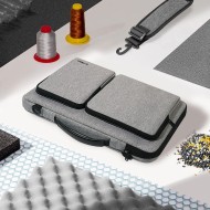 Удароустойчива чанта за лаптоп 15-16 инча с 4 джоба отTech-Protect Defender Bag - Crayon Grey