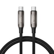 Кабел за зареждане USB-C / USB-C 240W QC4.0 100 см от Tech Protect UB10T Ultraboost - Черен