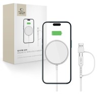 Безжично зарядно 15W с MagSafe и Qi отTech-Protect QI15W-A44 - Бяло