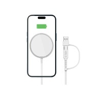 Безжично зарядно 15W с MagSafe и Qi отTech-Protect QI15W-A44 - Бяло