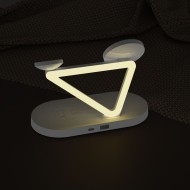 Зарядна станция 3 в 1 с MagSafe 15W за iPhone, AirPods и Apple Watch от Tech-Protect QI15W-A41 - Бяла